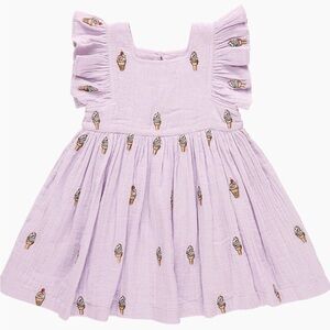 Pink Chicken - Girls Elsie Dress - Lavender Soft Serve